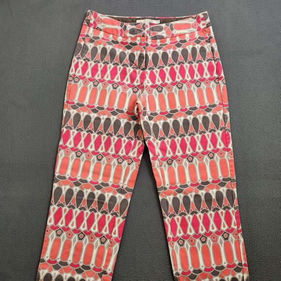 Boden Women 2R Bistro Printed Geometric Cropped Ankle Pants - Picture 3 of 11